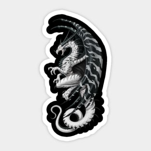 Master Dragon white Sticker